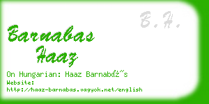 barnabas haaz business card